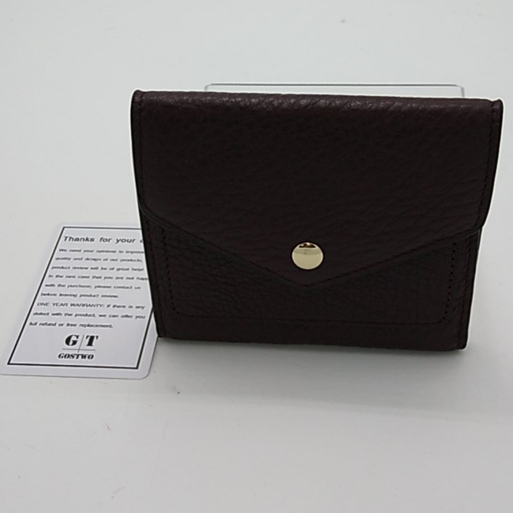 Purple Genuine Leather RFID Blocking Wallet